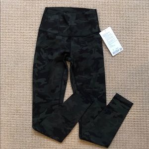 Lululemon Wunder Under HR Tight 28” Green Camo